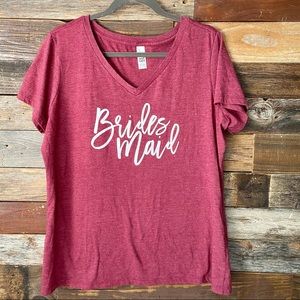 District XL bridesmaid short sleeve t-shirt